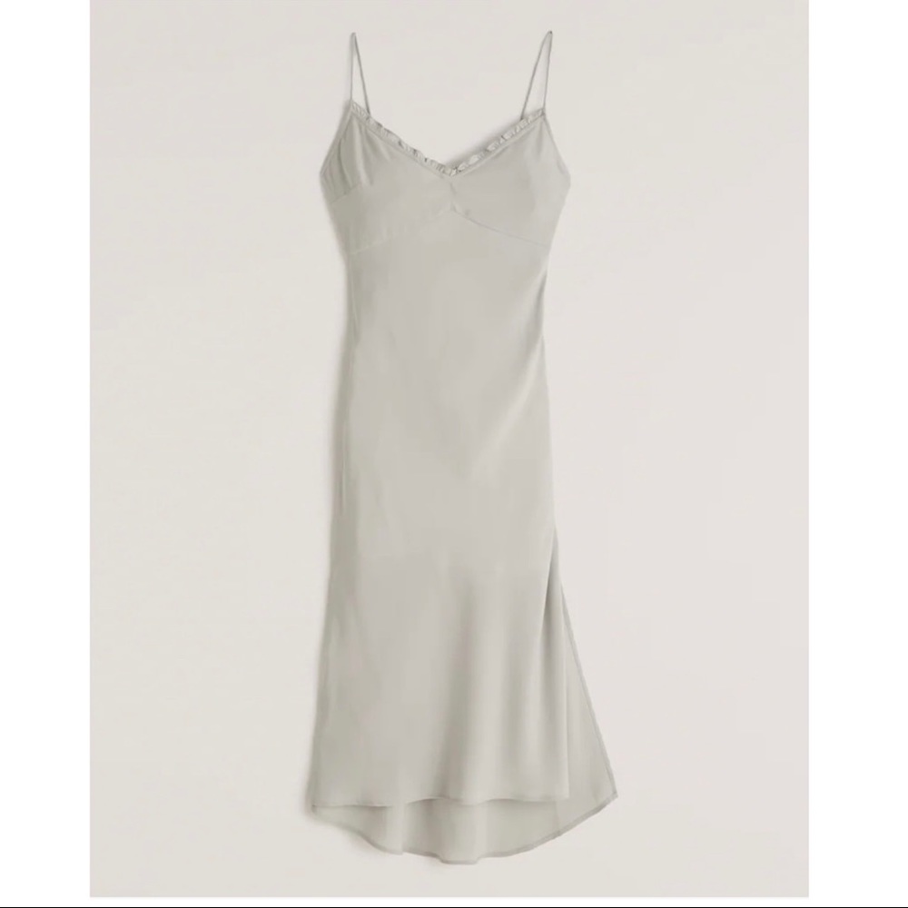 Faux silk slip midi dress NWT